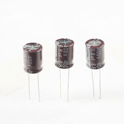 China Consumer Electronics Upgraded Version Super Capacitor 6.8UF/400V Power Supply Field Changing Aluminum Electrolytic Capacitors for sale