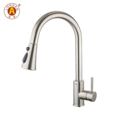 China Pull Out Hot Selling Spray Type 304 Stainless Steel Kitchen Pull Down Faucet Kitchen Faucets Pull Down Faucet With Sprayer for sale