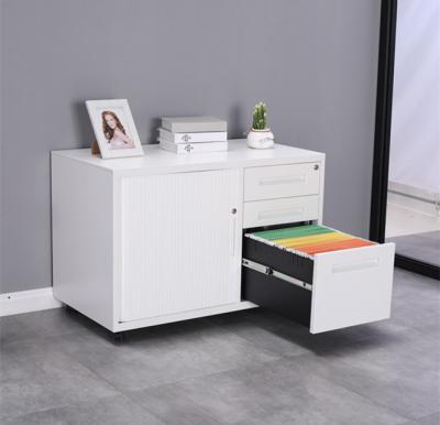 China Hanging Steel Movable Pedestal Filing Cabinet Lemari Bassa Credenza Movable Steel Logam (Height) Tambour Adjustable Door for sale