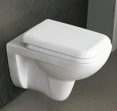 China Sanitary Ware Toilets Ceramic Washdown P-trap 180mm Roughing-in Bathroom Wall-hung Toilet for sale