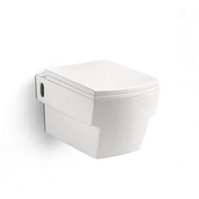 China Sanitary Ware Toilets Ceramic Washdown P-trap 180mm Roughing-in Bathroom Wall-hung Toilet for sale