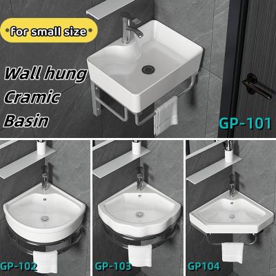 China factory price bathroom wall hung basin small size sanitary ware commode hand wash basin for sale