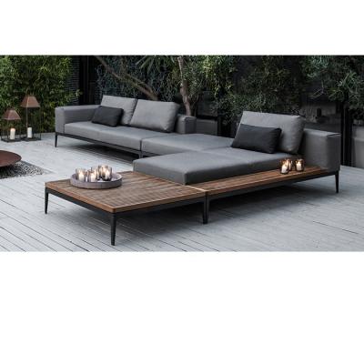 China ANTI-UV Furniture Hotel Project Waterproof Luxury Modern Teak Garden Sofa Outdoor Furniture for sale