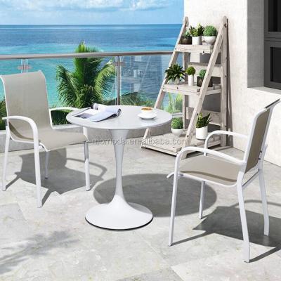 China Weather Furniture Outdoor Luxury Modern Aluminum Mesh Outdoor Bar Table And Chair For Garden Hotel Furniture for sale