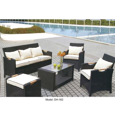 China Weathered Outdoor PE Rattan Patio Sofa Furniture Wicker Chair Deck Chair Set for sale