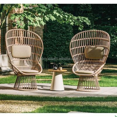 China Outdoor Garden Patio Patio Weaving Back Chair Waterproof High Back Aluminum Aluminum Rope High Rope Chair Furniture ANTI-UV for sale