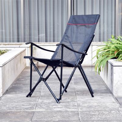 China Contemporary Portable Mesh Leisure Folding Chair Outdoor Camping Fishing Backrest Sneak Aluminum Tube Leisure Beach Recliner for sale