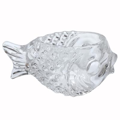 China Eco-friendy Fish Design Thick Crystal Flower Vase for sale