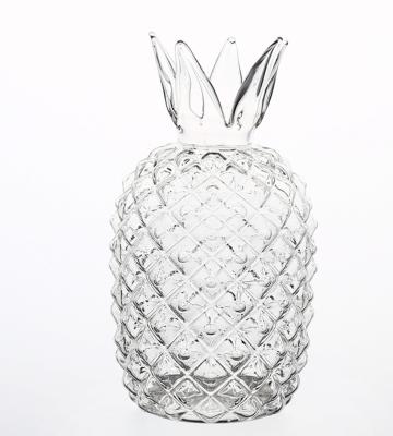 China Pineapple Design Stocked Glass Vase for sale