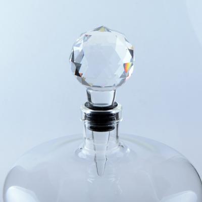 China Viable Clear Diamond Ball Crystal Glass Wine Bottle Stopper for sale