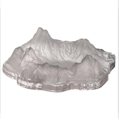 China Smoking Ashtray Mountain Shaped Glass Ashtray for sale