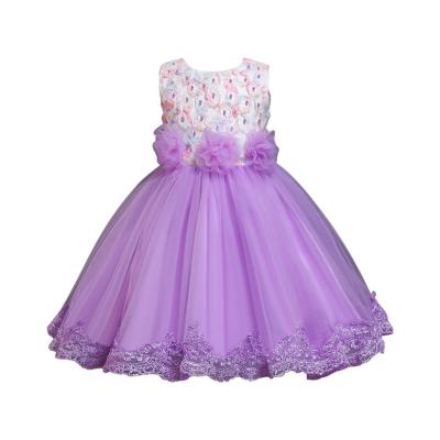 China Washable Birthday Bridesmaid Kids Party Princess Baby Girl Wedding Dress for sale