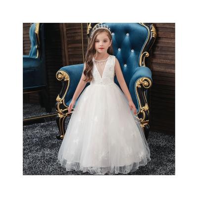 China New Birthday Party Pageant Dress Washable Flower Sleeveless Dress for sale