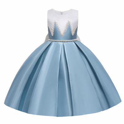 China New 2022 Sun Dress Sleeveless Princess Bridesmaid Birthday Party Dress Bow Washable Giant Lace Decoration for sale