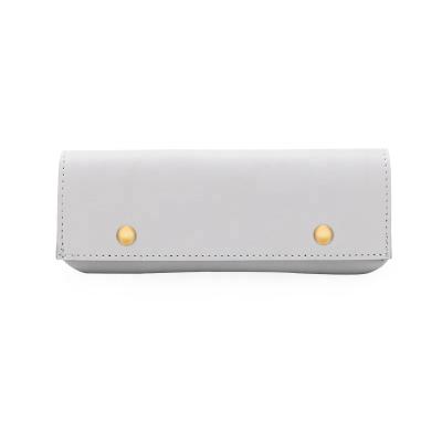 China Korean New Wave Style Comfortable Leather PU Texture University Square Stationery Pencil Case Simple Convenient Sunglasses Storage Bag for sale