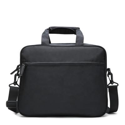 China Wholesale Comfortable Portable Polyester Business Travel Messenger Bag Black Lightweight Laptop Briefcase for sale