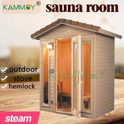 China Outdoor Far Infrared Canadian Hemlock kammoy Cedar Sauna Room House Dry Steam Portable Custom Computer Control Panel Sauna Room Personal Tailor for sale