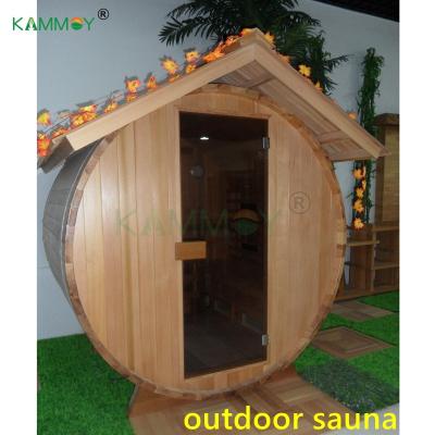 China Computer Control Panel Kammoy Sauna Custom Outdoor Room Tailor Portable House Dry Steam Hemlock Cedar Barrel Personal Far Infrared Sauna Room for sale