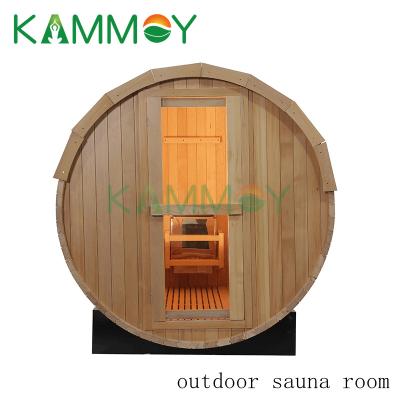 China Custom Canadian Infrared Sauna Hemlock House Dry Steam Computer Control Panel Tailor Sauna Outdoor Room Portable Personal Cedar Sauna Room kammoy for sale