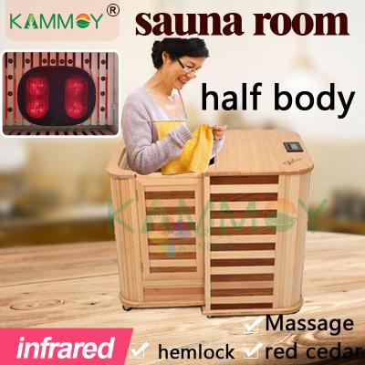 China Factory supply sauna Canada mobile indoor wood hemlock computer control panel red Cedar Computer steamer half dry far infrared sauna room boday for sale