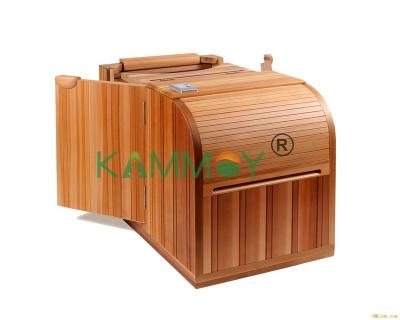 China Portable Far Infrared Direct Sauna Boiling Water Bath Sauna Rooms Canada Computer Control Panel Hemlock Household Wooden Half Body Mobile Plant Mini for sale