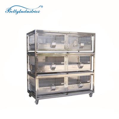 China Lab Animal Equipment Stainless Steel Dry Feeding Type For Animal Rabbit Cages Cages Rabbit Cage for sale