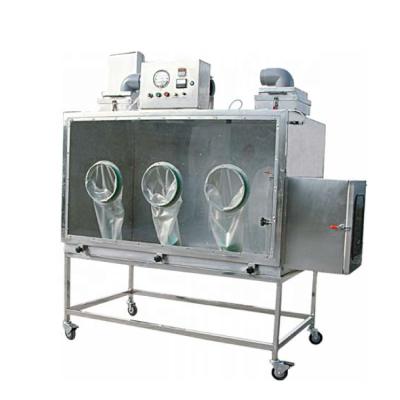 China lab glove box for rabbit lab vacuum glove box price with water and oxygen less than 1ppm 420*450*350mm for sale