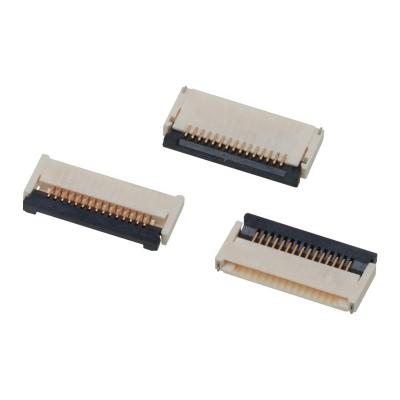 China ZIF horizontal upside down flip contact fpc Ra zif bottom type 4-30pin H1.2mm fpc connector 0.5mm for touch screen for sale