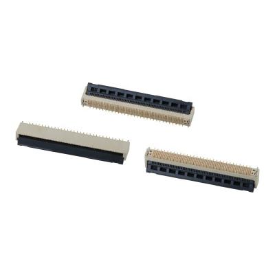 China ZIF 0.5mm h=1.0mm ultra-thin flip type smt r/a 4-40pin upside down zif fpc connector for sale