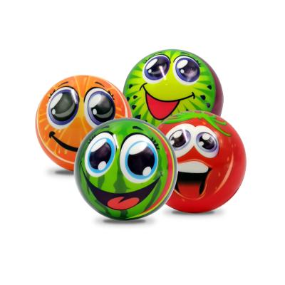 China Custom Full Color Printing Round Fruit Squeeze Ball Toys Squeezable for sale