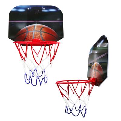 China Height Adjustable Colorful Heat-printing Plastic Backboard Kid's Wall Mounted Basketball Hoop With Ball for sale