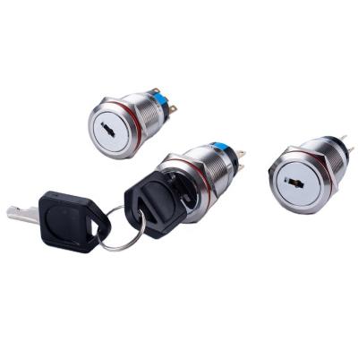 China Stainless Steel OABB 19mm 3Position Metal Master Switch With Matching Connectors Switch Selective Lift Master Switch for sale