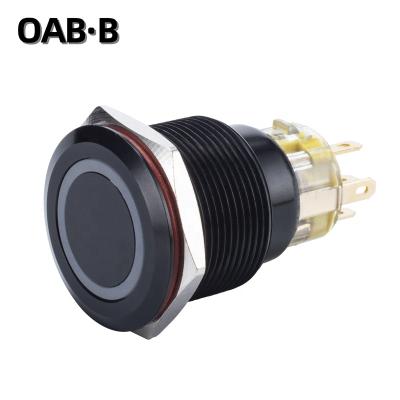 China OABB Nickel Plated Brass Waterproof Push Button Switch Illuminated Push Button Switch 22mm Momentary Push Button Switch for sale