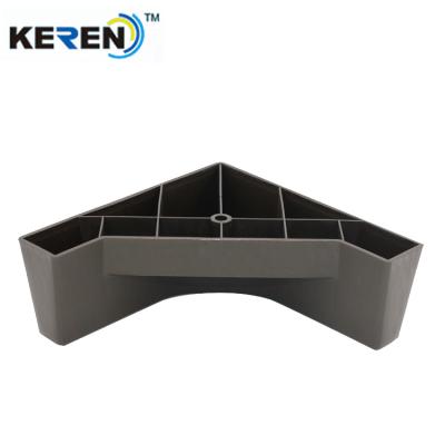 China Eco-friendly Modern Plastic Triangle Sofa Leg Acrylic Furniture Leg Black With Free Sample for sale