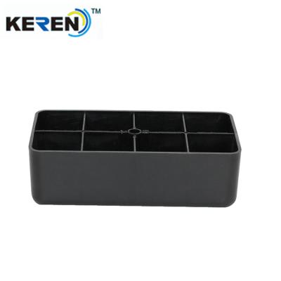 China Eco-friendly 4 Square Plastic Rectangular Square Furniture Plastic Leg And Sofa Feet On Sale for sale