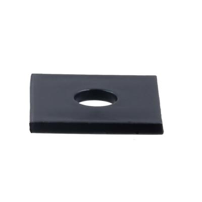 China Gasket Wholesale 40x40x4mm Square Black Single Hole PP Plastic Gasket for sale