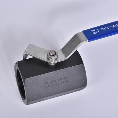 China 1pc General Bar Stock Ball Valve 2000wog NPT Carbon Steel Ball Valve for sale