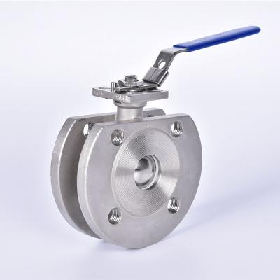 China General 1 Piece SS316 Wafer Flanged Ball Valve Mounting Bracket ISO5211 PN16 Investment Casting Flanged Valve for sale