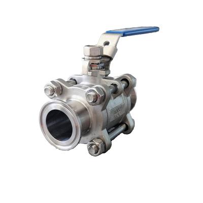 China General Industrial Stainless Steel Three Piece CF8 Double Flange Ball Valve for sale