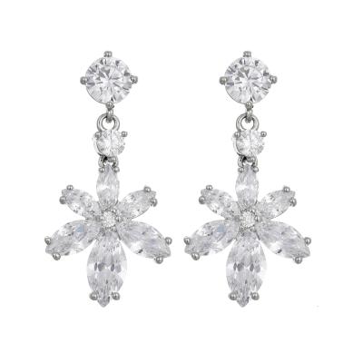 China CLASSIC Women Fashion Cubic Zircon Earrings Wedding Jewelry Korean Drop Earrings for sale