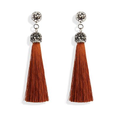 China Wholesale High Quality Handmade CLASSIC Crystal Long Bohemian Earrings Tassel Earrings For Women for sale