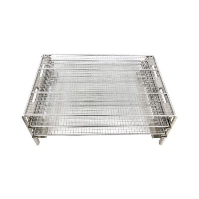 China Easily Cleaned Stainless Steel Barbecue Wire Mesh BBQ grill grate 3-Tier Stackable Cooking Grate for sale