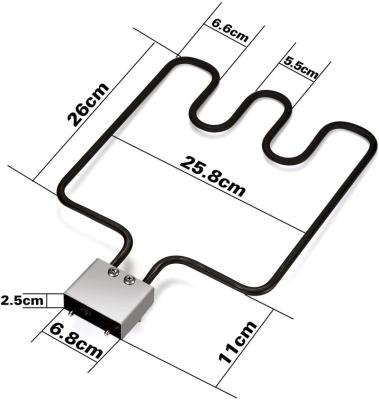 China Easily Cleaned Professional manufacture Adjustable flat fryer oven tubular heating element for sale