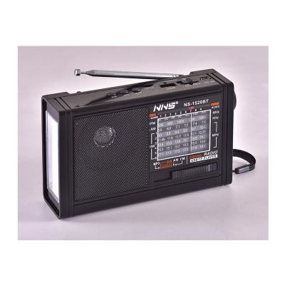 China NS 1520U FM AM SW1-6 8 Band PORTABLE Vintage Radio Rechargeable Retro Radio with USB SD TF with LED Light Speaker for sale