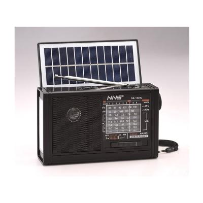 China NS 1520S PORTABLE FM AM SW1-6 8 Band Vintage Retro Radio Rechargeable Radio With USB TF Mp3 SD With Solar Panel for sale