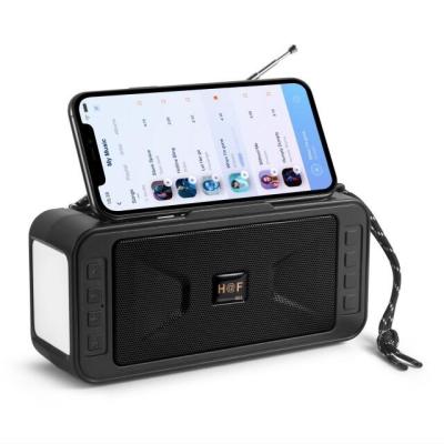 China Phone Function HF-003 OEM Portable Outdoor Active Solar Powered Wireless Speaker With Reading Lamp Support Usb Tf Subwoofer Speaker for sale