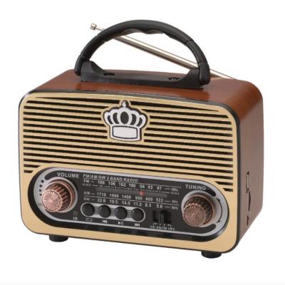 China Newest Retro Vintage IS-R604 FM AM PORTABLE Wooden Boxes Desktop Radio Multiband Wireless Internet Switch Radio Speaker with BT and USB for sale