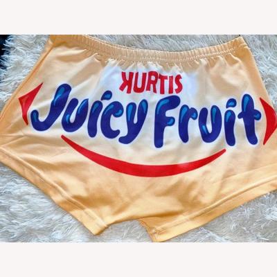 China Popular QUICK DRY QUICK DRY Butt Lift Embroidered Letters Printed High Waist Ladies Booty Bike Shorts Hot Summer Shorts for sale