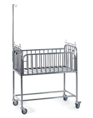 China Metal Stainless Steel Infant Hospital Bed With Mosquito Bar for sale