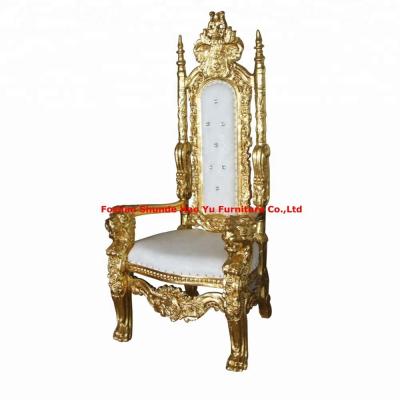 China Traditional King Chair LC96 Wooden Carved Lion King Chair Wedding King Chair for sale